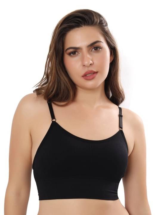 Taslar Pack of 1 Cotton Blend Lightly Padded Everyday Bra For Women ( Black ) Taslar Pack of 1 Cotton Blend Lightly Padded Everyday Bra For Women ( Black )