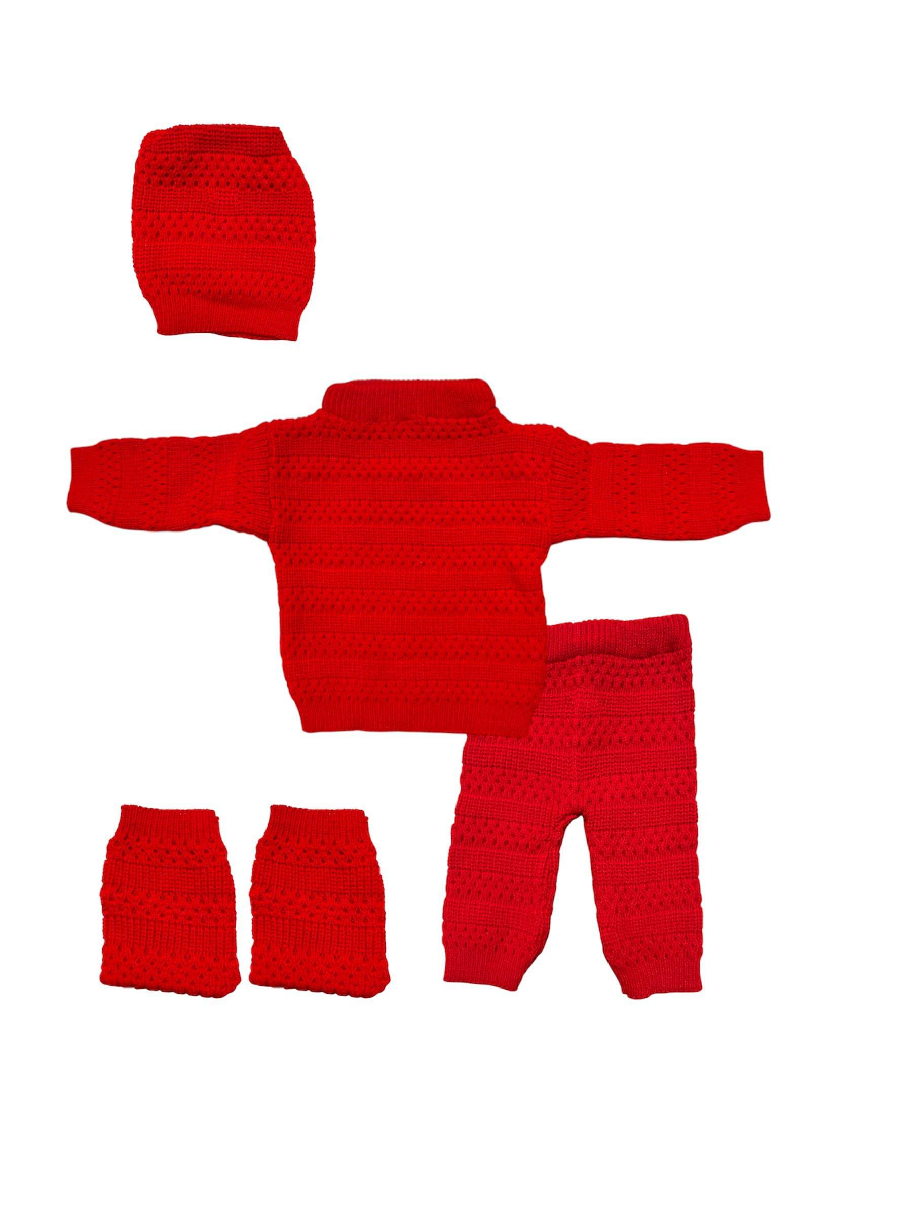     			The Creators Pack of 1 Unisex for Baby Woollen Sweater ( Red )