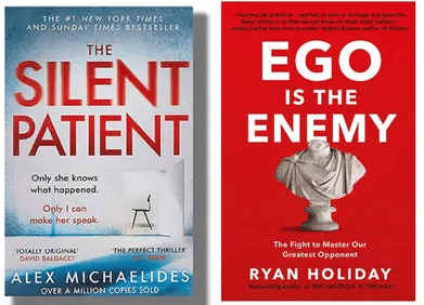     			The SILENT PATIENT + EGO IS THE ENEMY