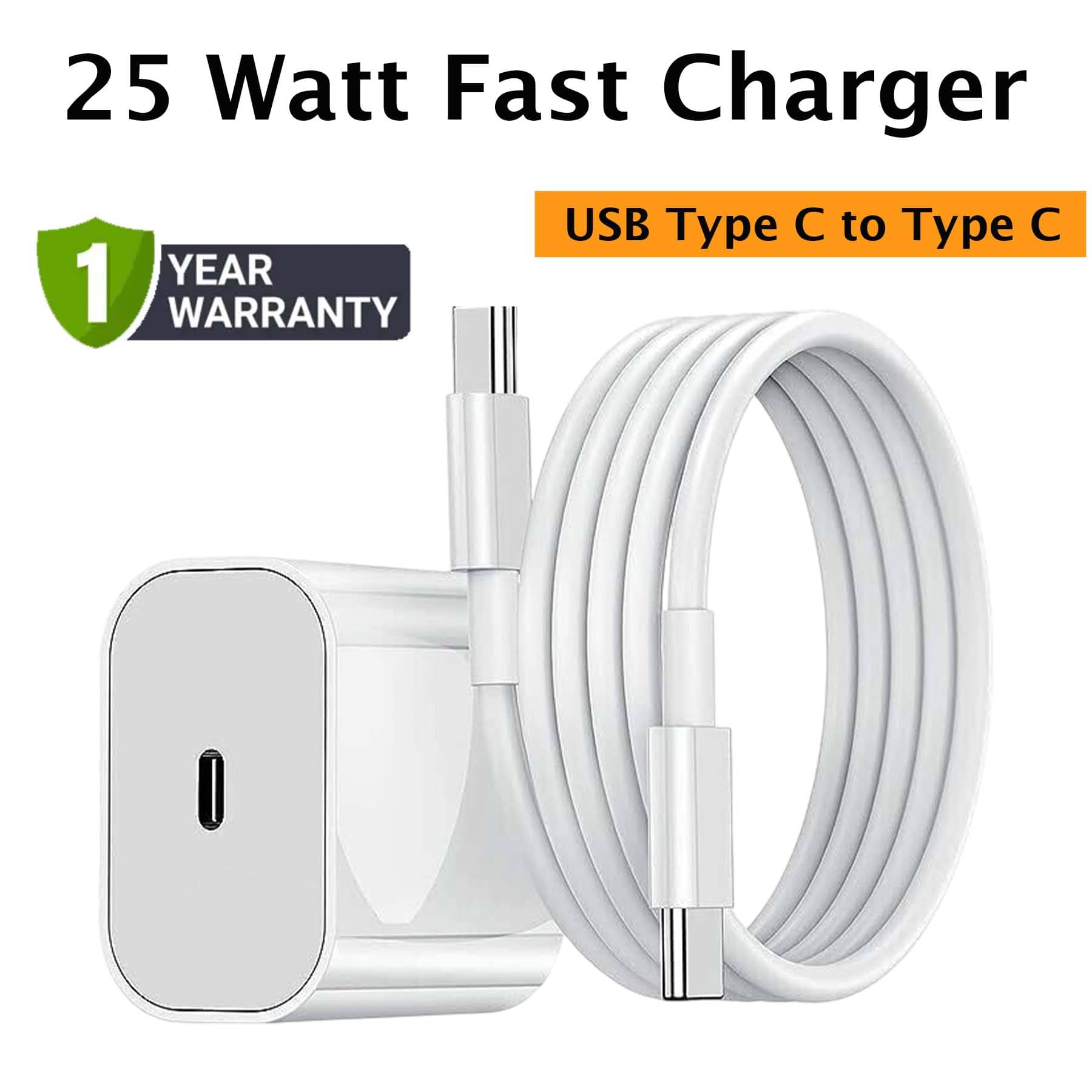     			U7 25 Watt PD Fast Charger Supports Fast Charge for Samsung & I-Phone Devices with Type C to Type C Cable, Fast Charging Mobile Charger