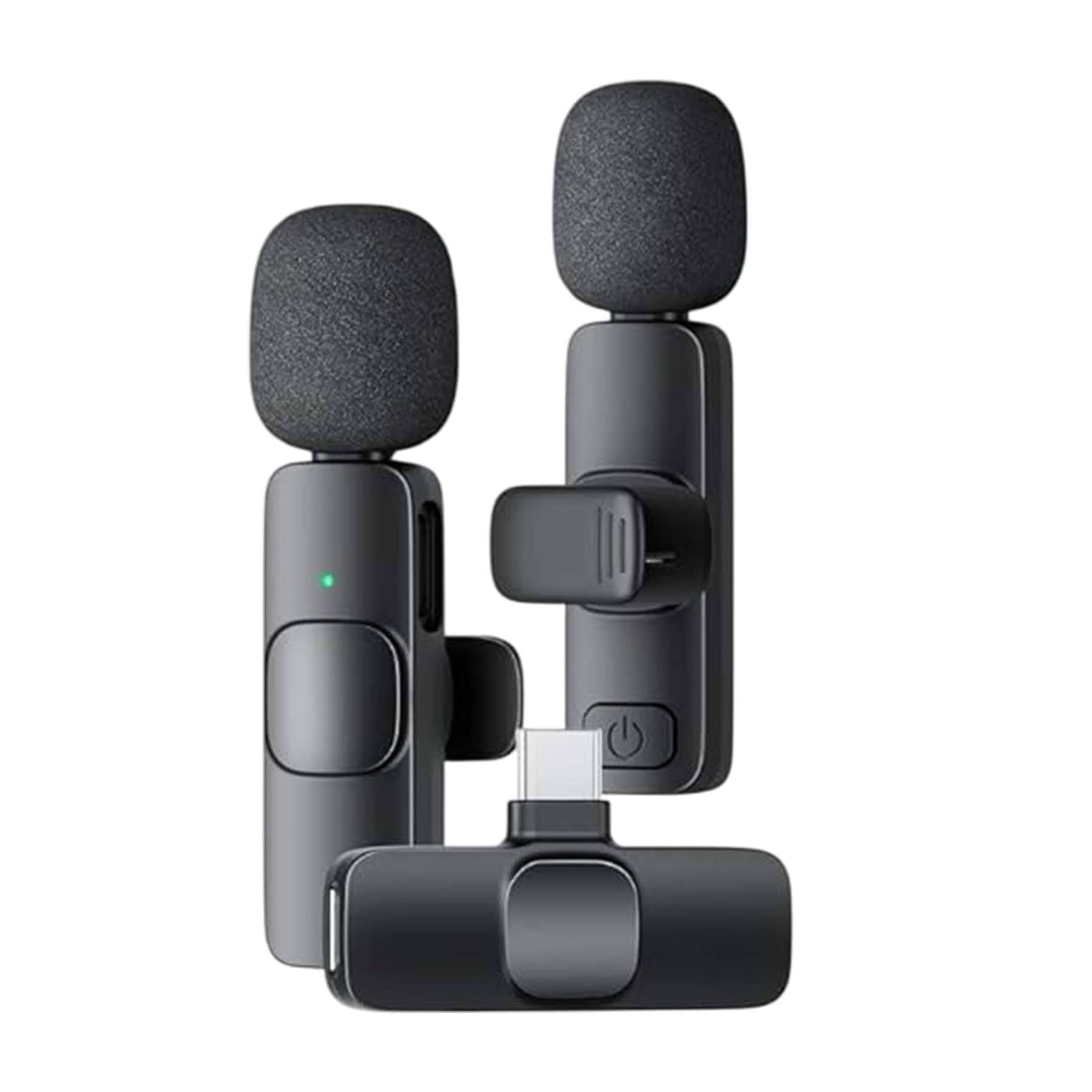     			U7 K9 Wireless Microphone for Type-C Android & IOS Devices, Noise Reduction Lapel Mic for Youtubers, Video Recording, Facebook Live and Streaming
