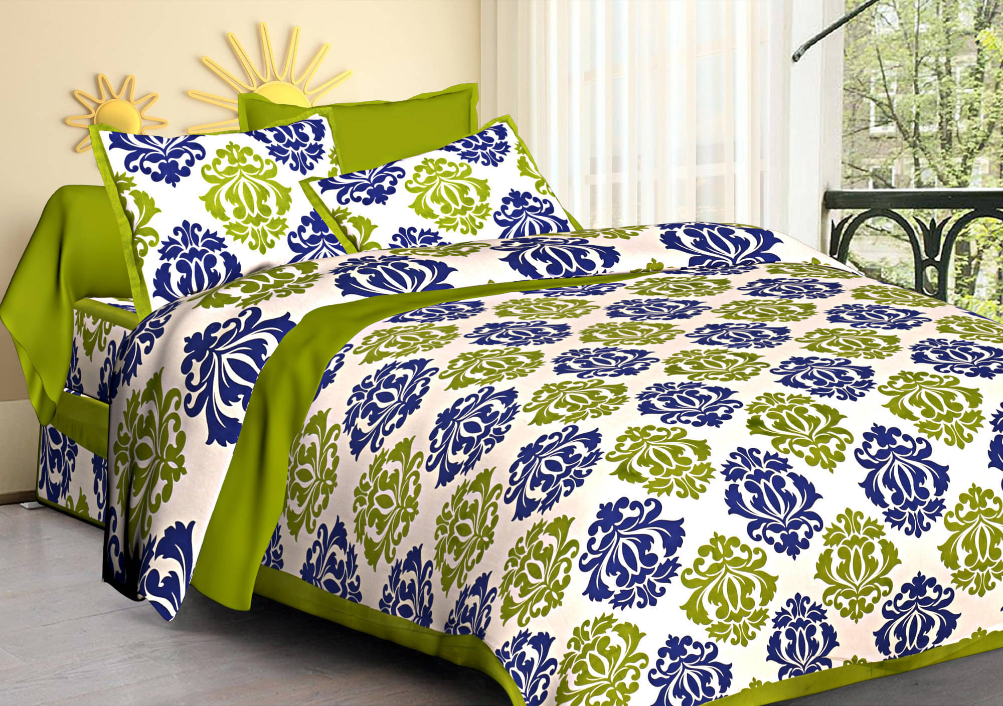 WAR TRADE Cotton 1 Double Bedsheet with 2 Pillow Covers ( Orange ) WAR TRADE Cotton 1 Double Bedsheet with 2 Pillow Covers ( Orange )
