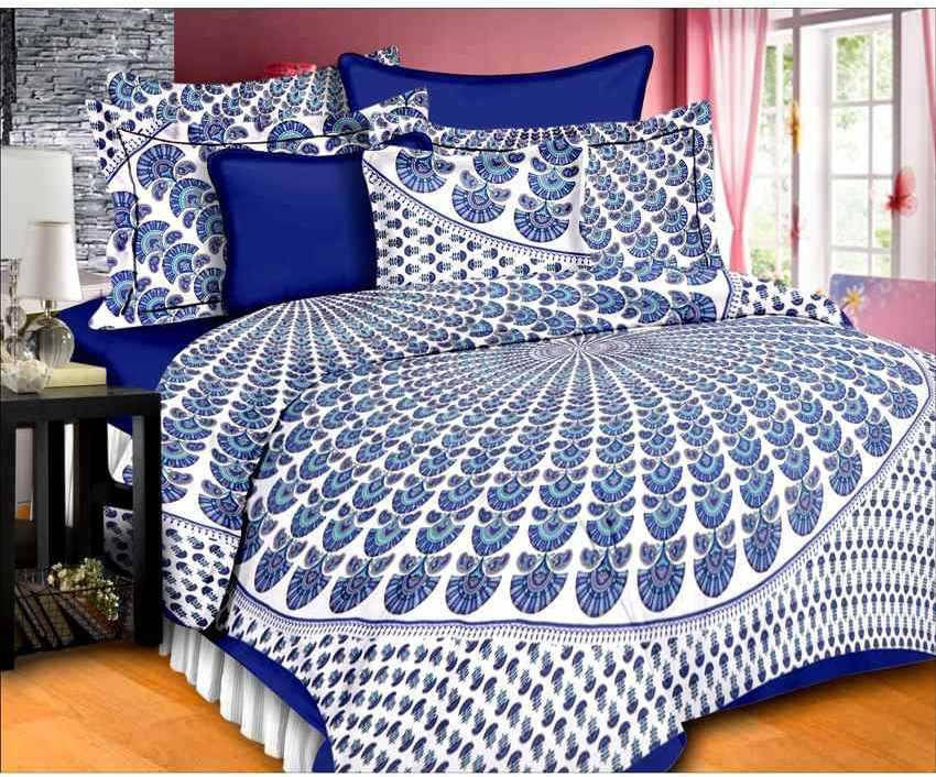 WAR TRADE Cotton 1 Double Bedsheet with 2 Pillow Covers ( White ) WAR TRADE Cotton 1 Double Bedsheet with 2 Pillow Covers ( White )