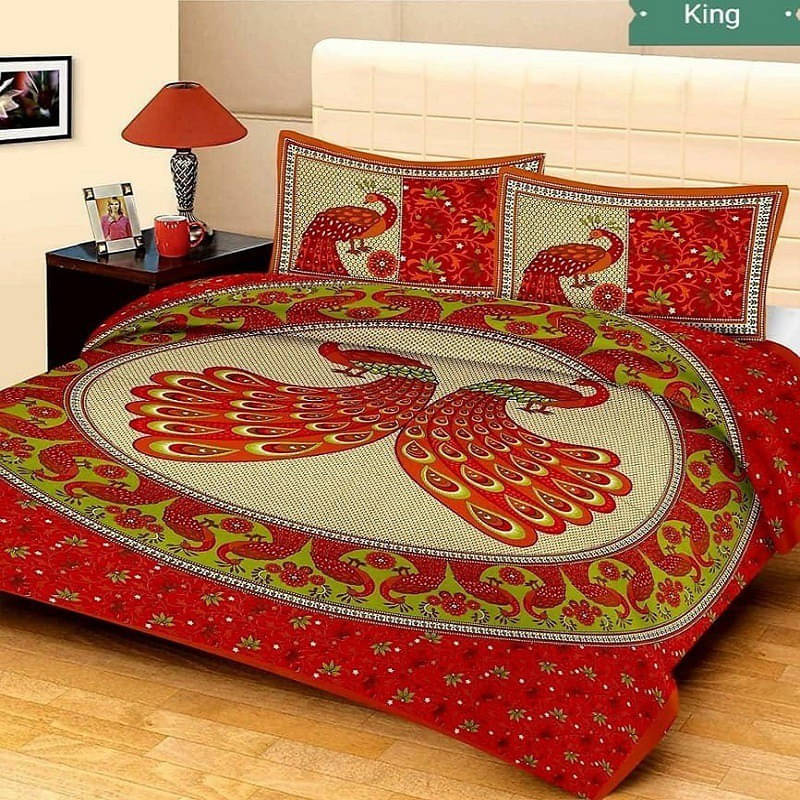 WAR TRADE Cotton 1 Double Bedsheet with 2 Pillow Covers ( Multicolor )     			WAR TRADE Cotton 1 Double Bedsheet with 2 Pillow Covers ( Multicolor )