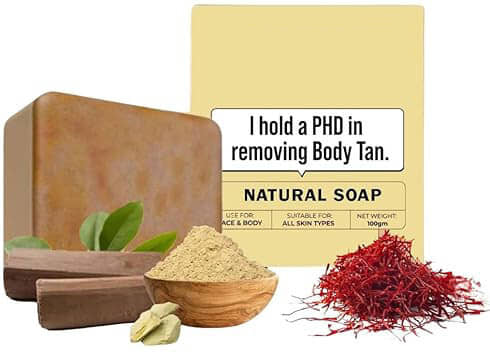 Mabilia Magic Soap Sandalwood Saffron Bath Bar GharSoap Brightening Skin Deep Clean Refreshing Natural Soap Formula