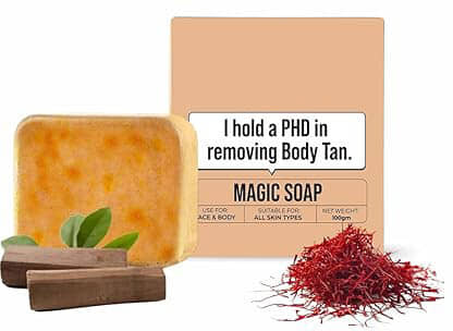 Mabilia Magic Sandalwood Saffron Bath GharSoap Glowing Skin Brightening Deep Clean Removes Dirt Natural Soap