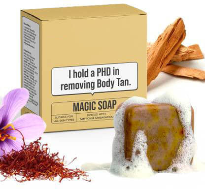 Mabilia Magic Sandalwood Saffron GharSoap Glowing Bright Skin Deep Cleansing Removes Dirt Natural Herbal Soap