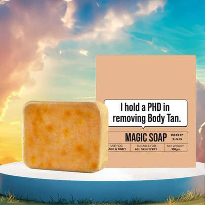 Mabilia Magic Soap Saffron Sandalwood Bath GharSoap Bright Skin Deep Cleansing Removes Dirt Grime Natural Formula