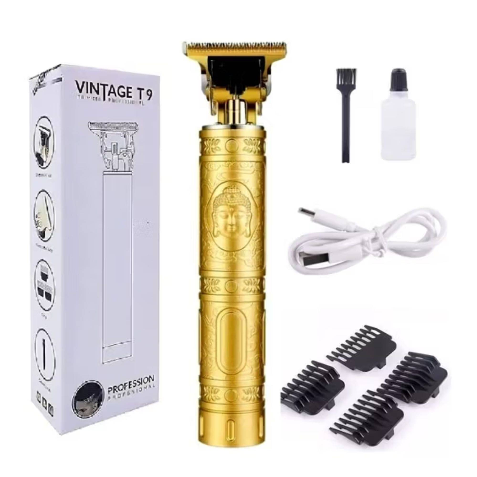     			wagari VINTAGE V9 Trimmer Gold Cordless Beard Trimmer With 120 minutes Runtime