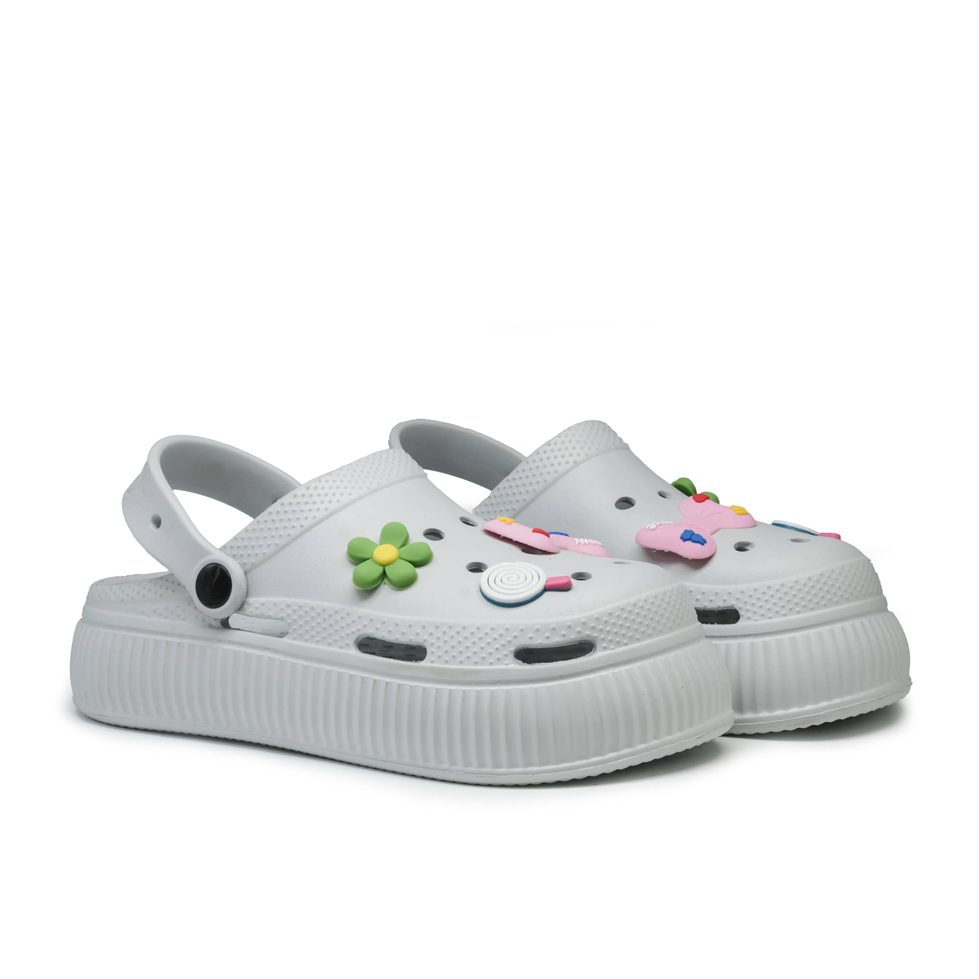     			ASIAN Silver Women's Clogs