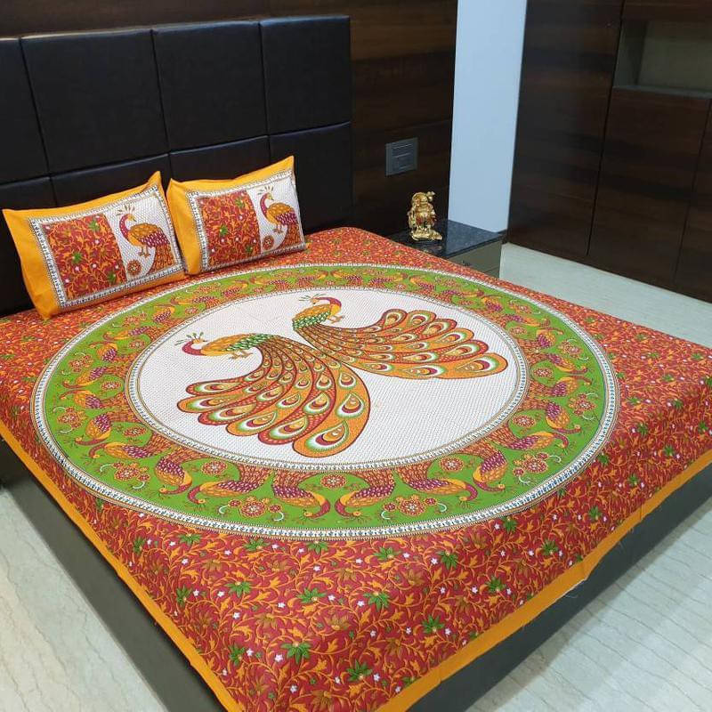 Batham Handloom Cotton 1 Double Bedsheet with 2 Pillow Covers ( Maroon ) Batham Handloom Cotton 1 Double Bedsheet with 2 Pillow Covers ( Maroon )