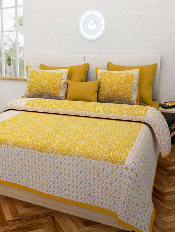 Batham Handloom Cotton 1 Double Bedsheet with 2 Pillow Covers ( Multicolor ) Batham Handloom Cotton 1 Double Bedsheet with 2 Pillow Covers ( Multicolor )