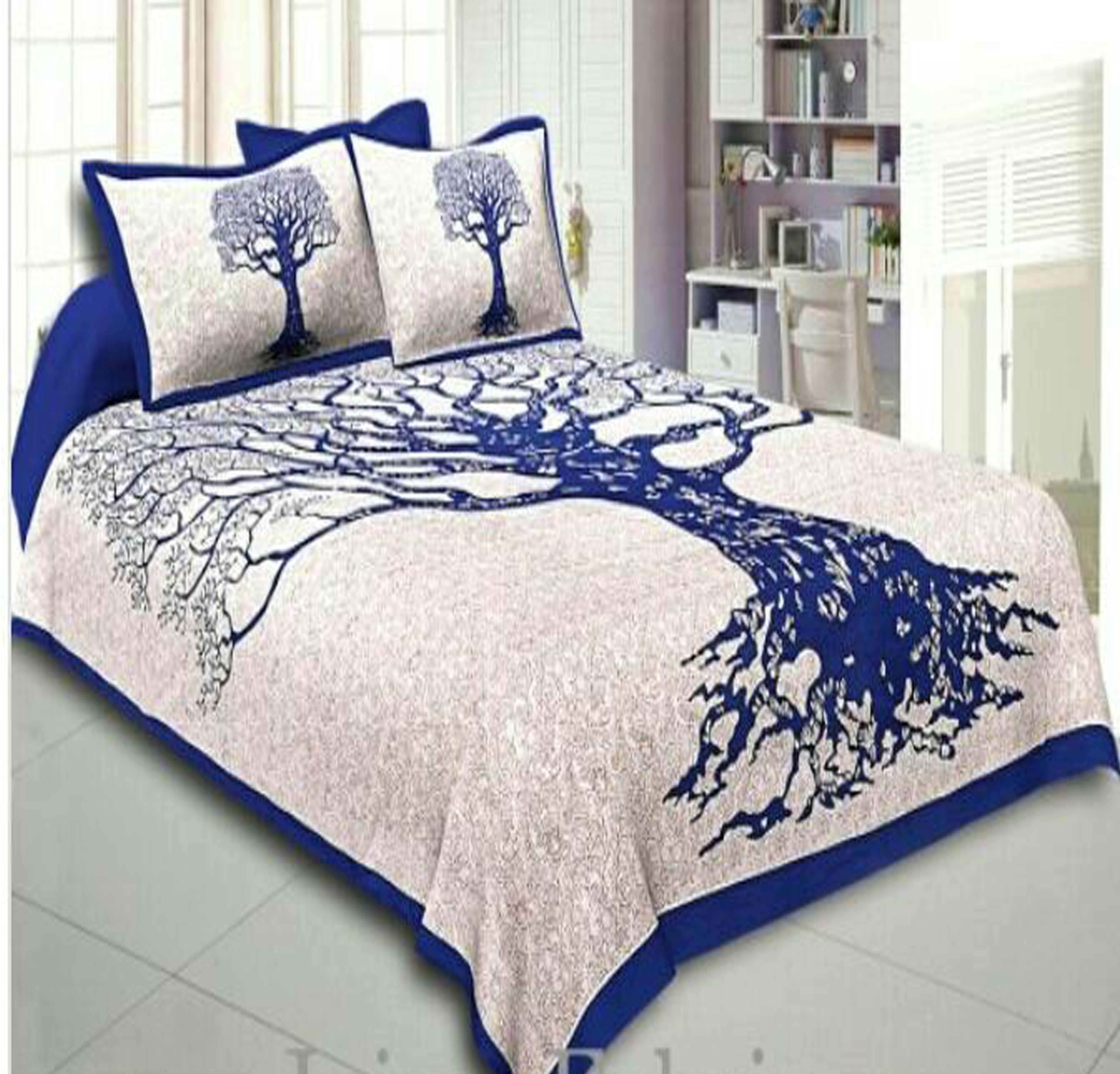 Batham Handloom Cotton 1 Double Bedsheet with 2 Pillow Covers ( Beige ) Batham Handloom Cotton 1 Double Bedsheet with 2 Pillow Covers ( Beige )
