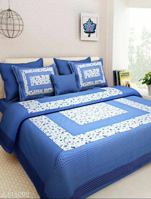     			Batham Handloom Cotton 1 Double Bedsheet with 2 Pillow Covers ( Multicolor )