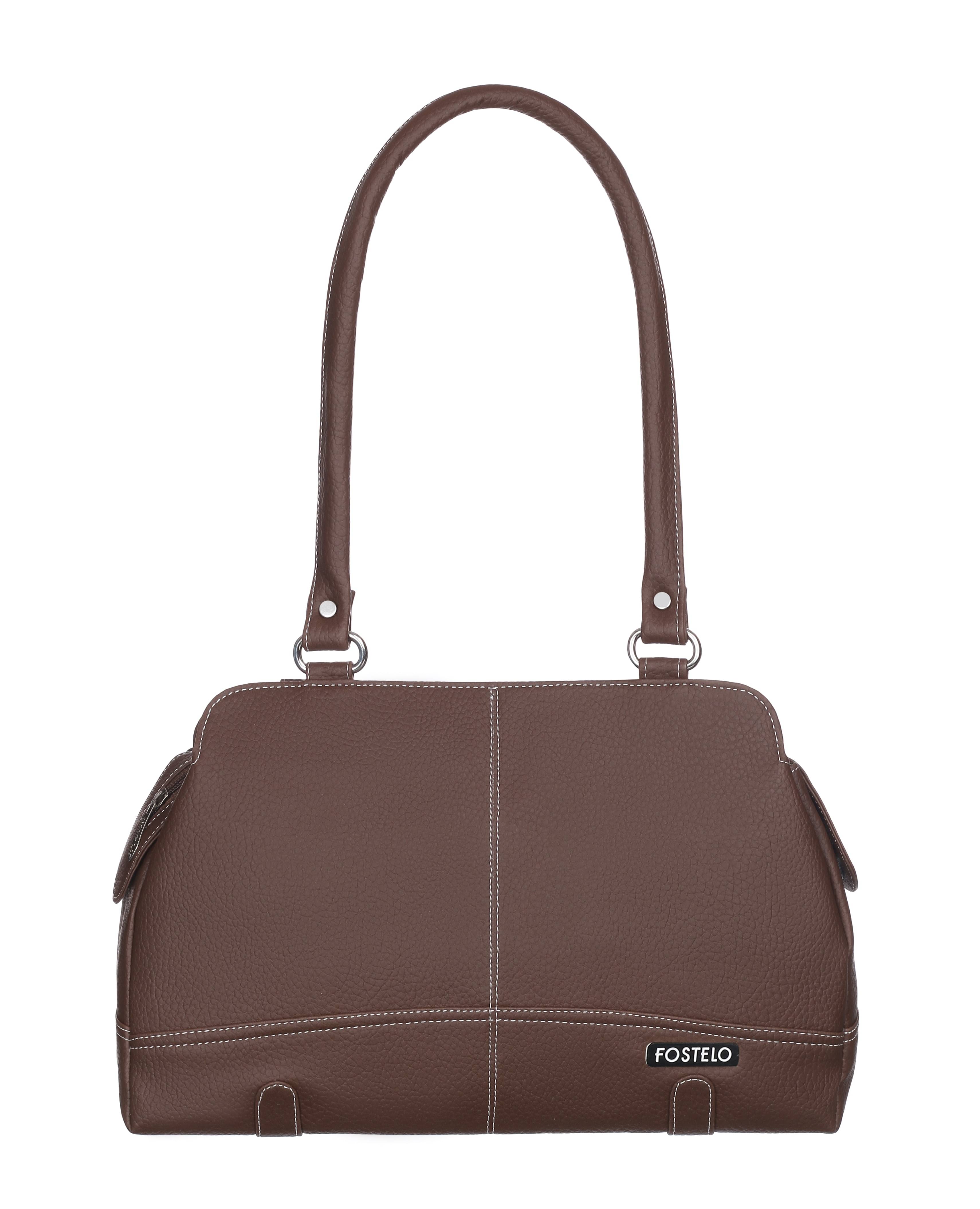     			Fostelo Shoulder Bag PU Set of 1 ( Brown )