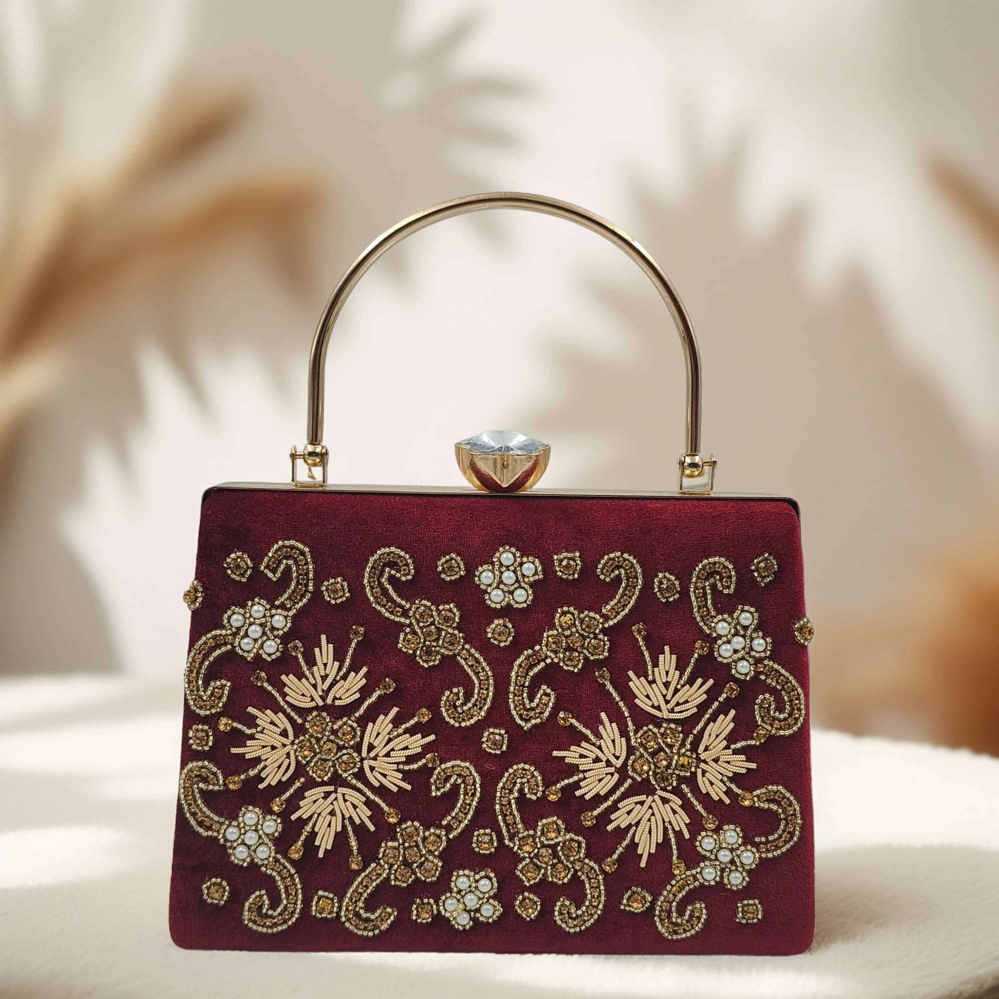     			Generic Maroon Fabric Purse