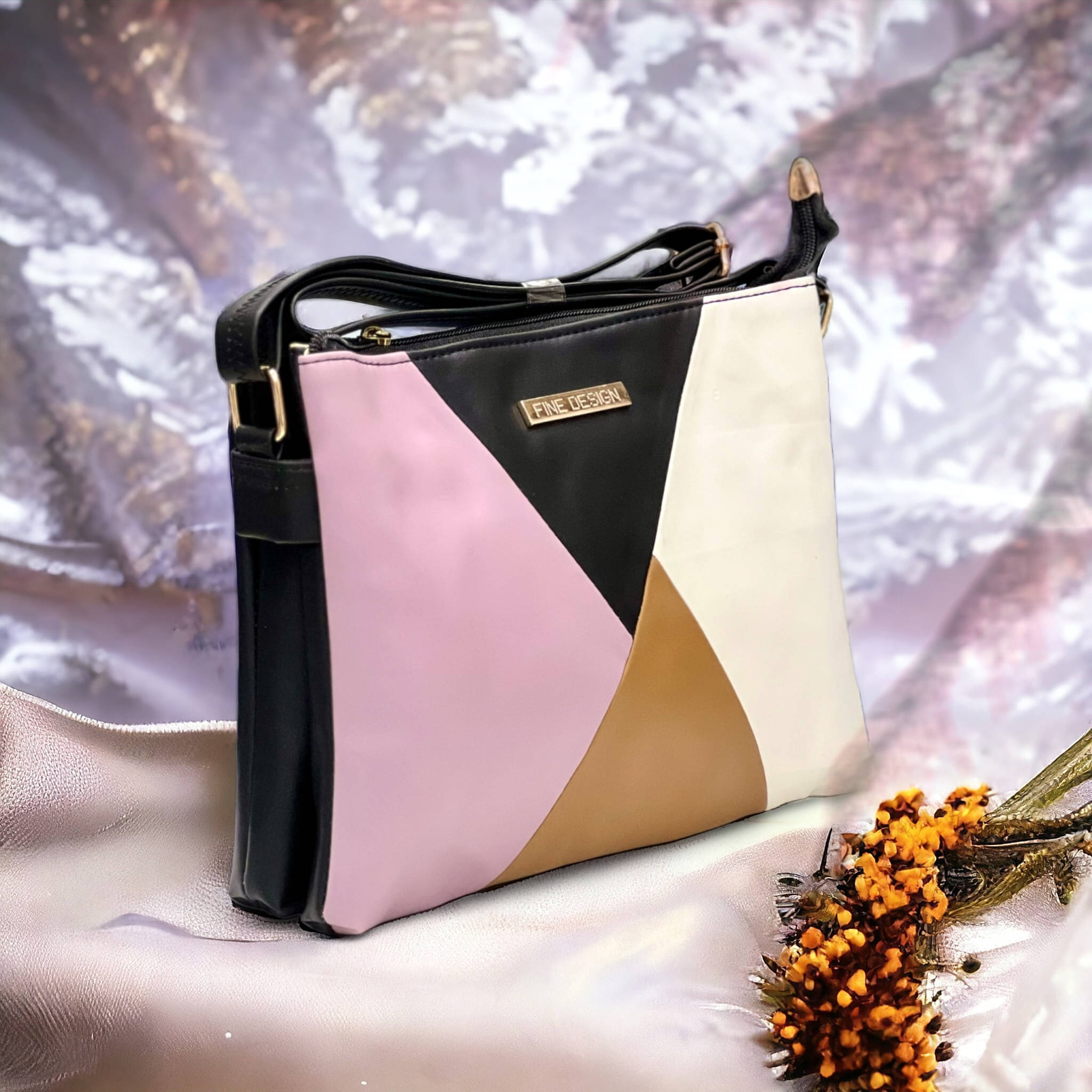     			Jazzberry Shoulder Bag PU Set of 1 ( Black )