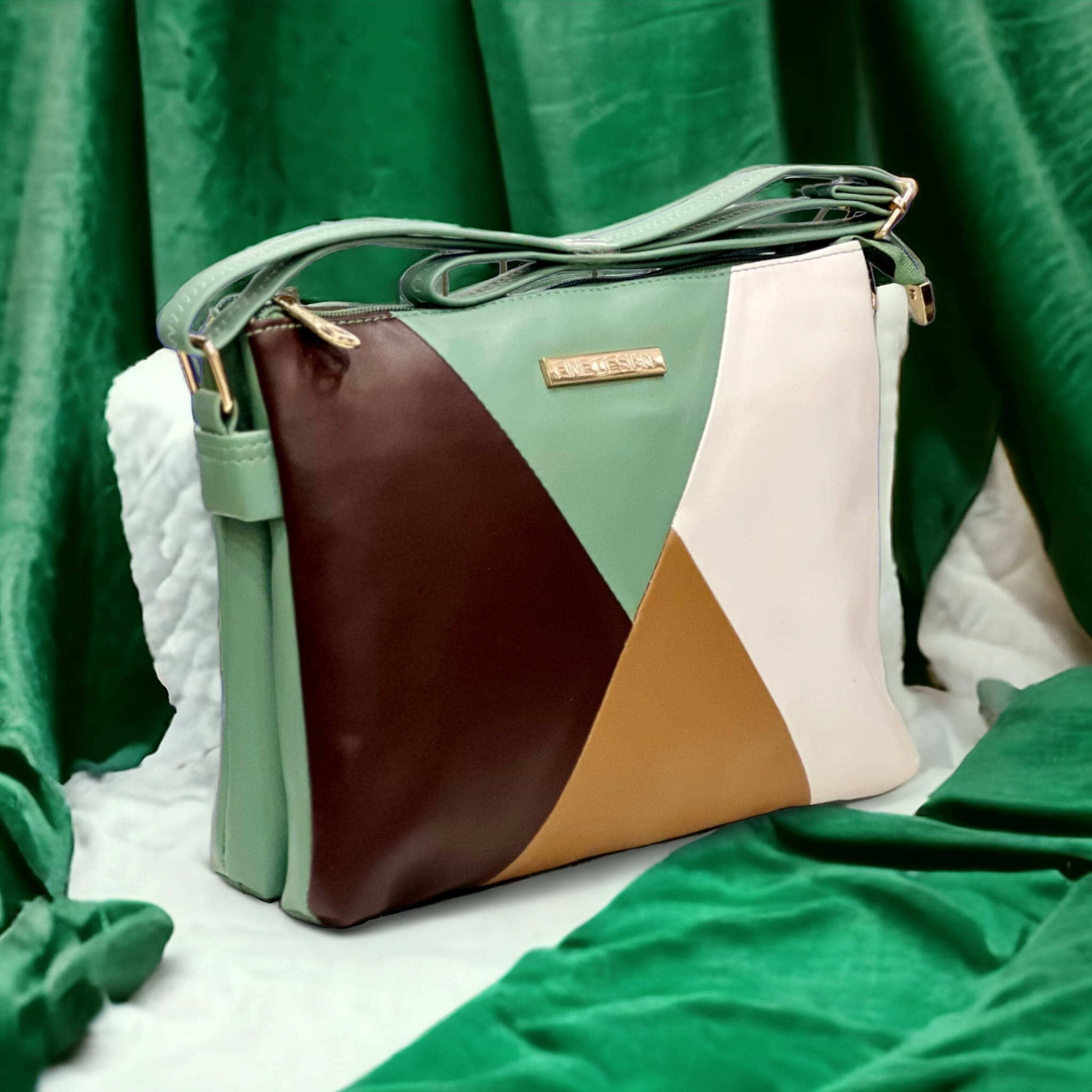     			Jazzberry Shoulder Bag PU Set of 1 ( Green )