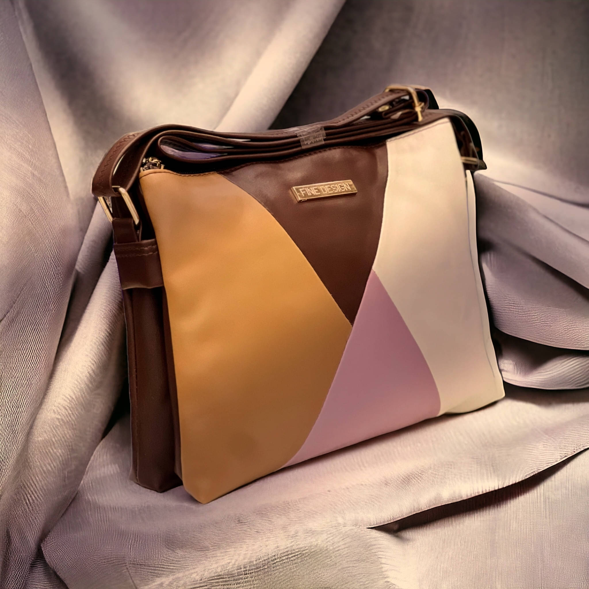     			Jazzberry Shoulder Bag PU Set of 1 ( Brown )