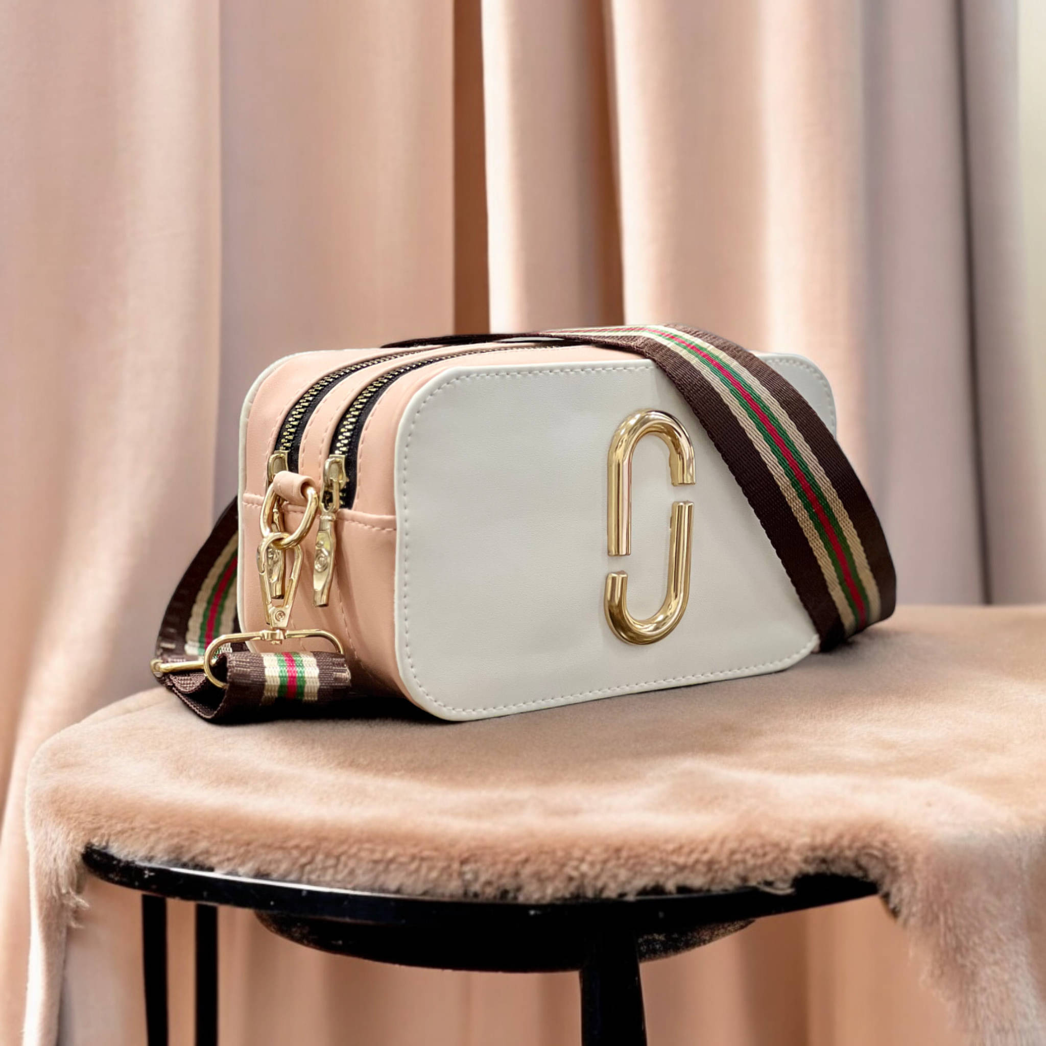     			Jazzberry Sling Bag PU Set of 1 ( White )
