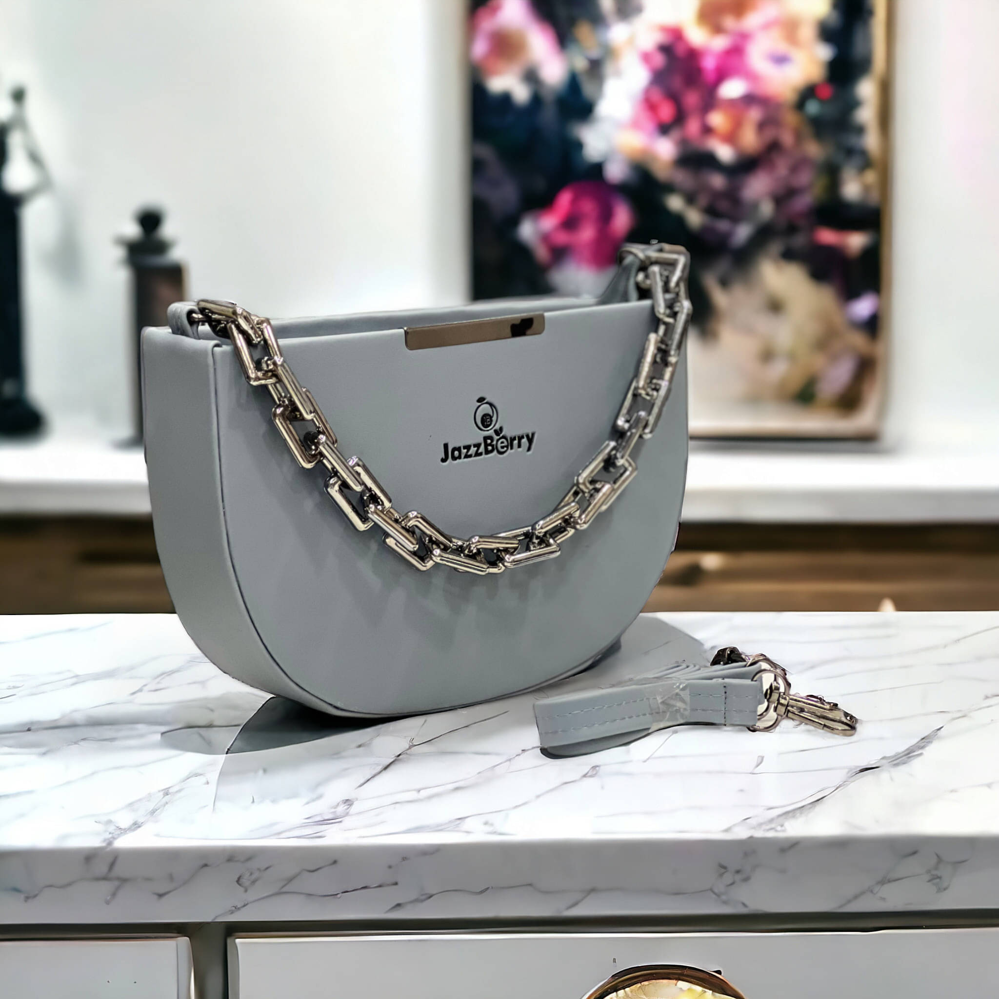     			Jazzberry Sling Bag PU Set of 1 ( Grey )