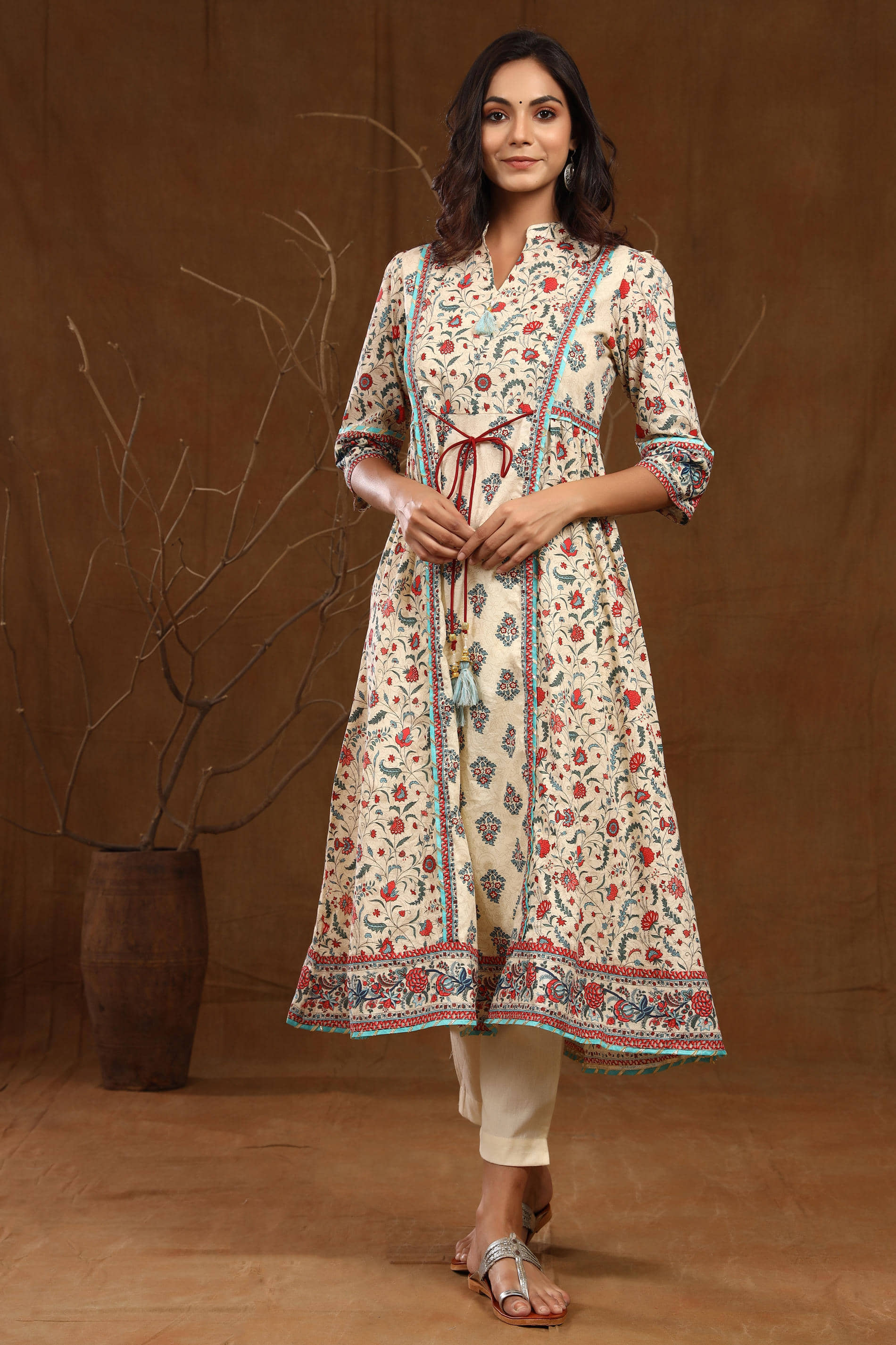 Juniper Women Cotton Printed Flared Kurti ( Multicolor ) - Kurtis, Tunics | Buy online on ZillyBuy