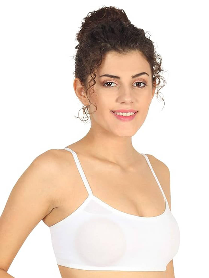 Kamini Pack of 1 Cotton Blend Lightly Padded T-Shirt Bra For Women ( White ) Kamini Pack of 1 Cotton Blend Lightly Padded T-Shirt Bra For Women ( White )