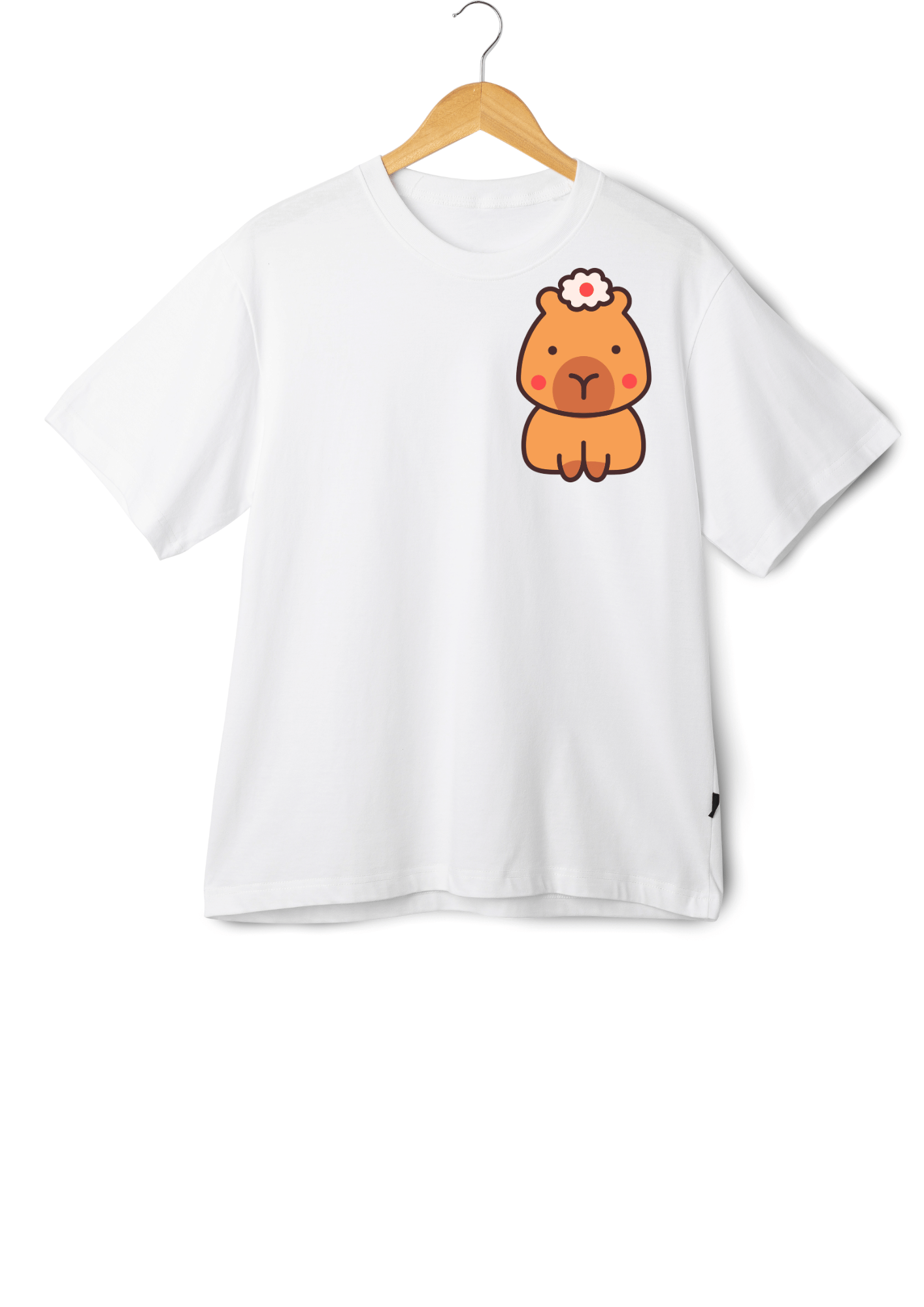     			Maddock Women Polyester Printed Regular Fit Round Neck T-Shirt ( White )