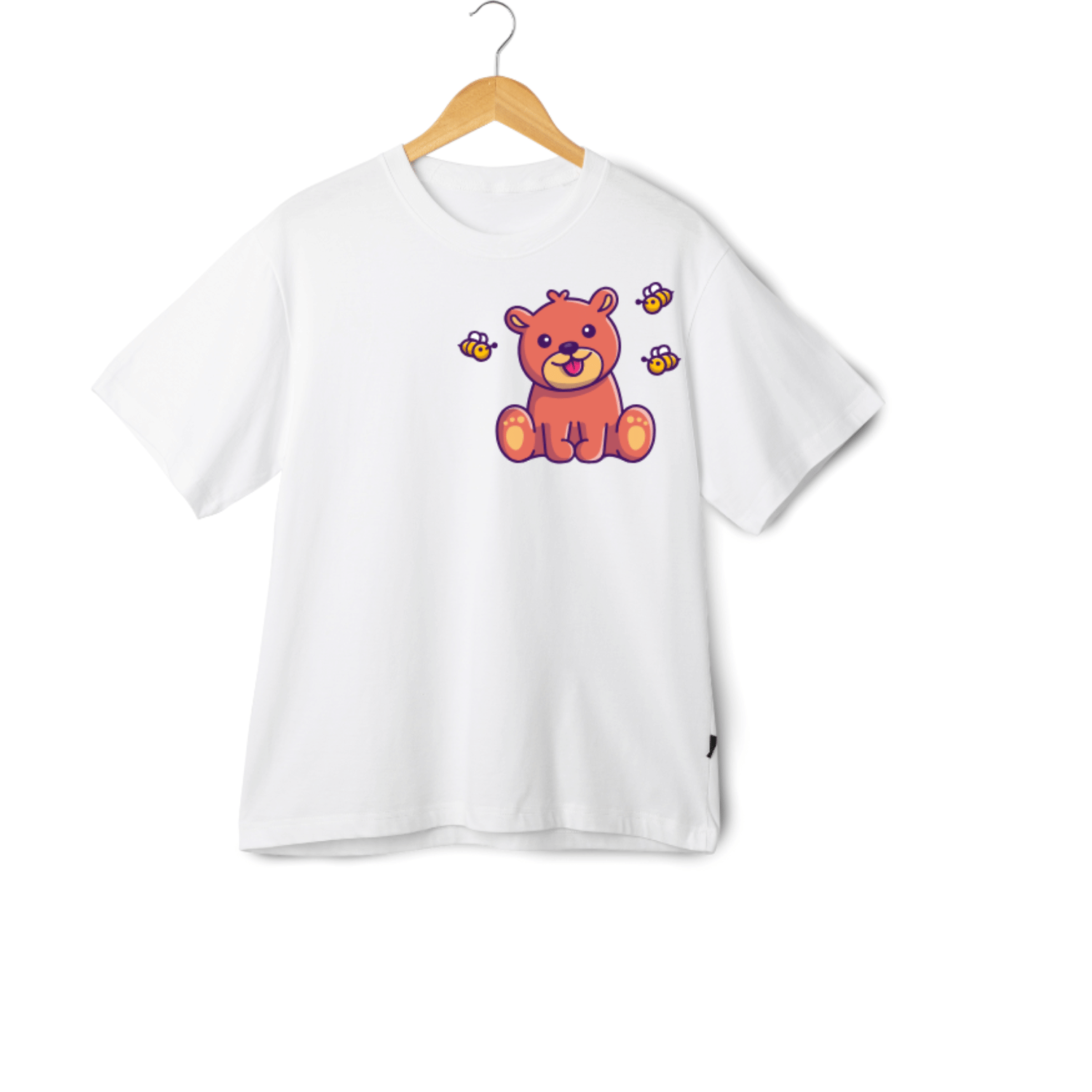     			Maddock Women Polyester Printed Regular Fit Round Neck T-Shirt ( White )