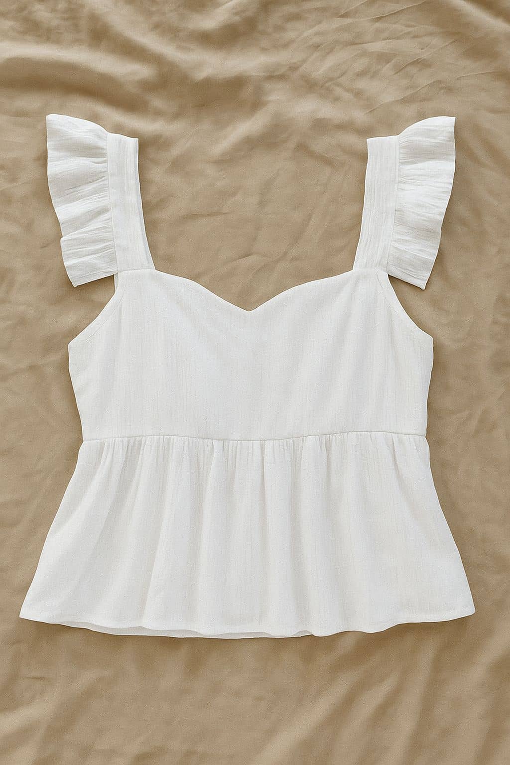 NiloBerry Women's Polyester Peplum Top ( White )