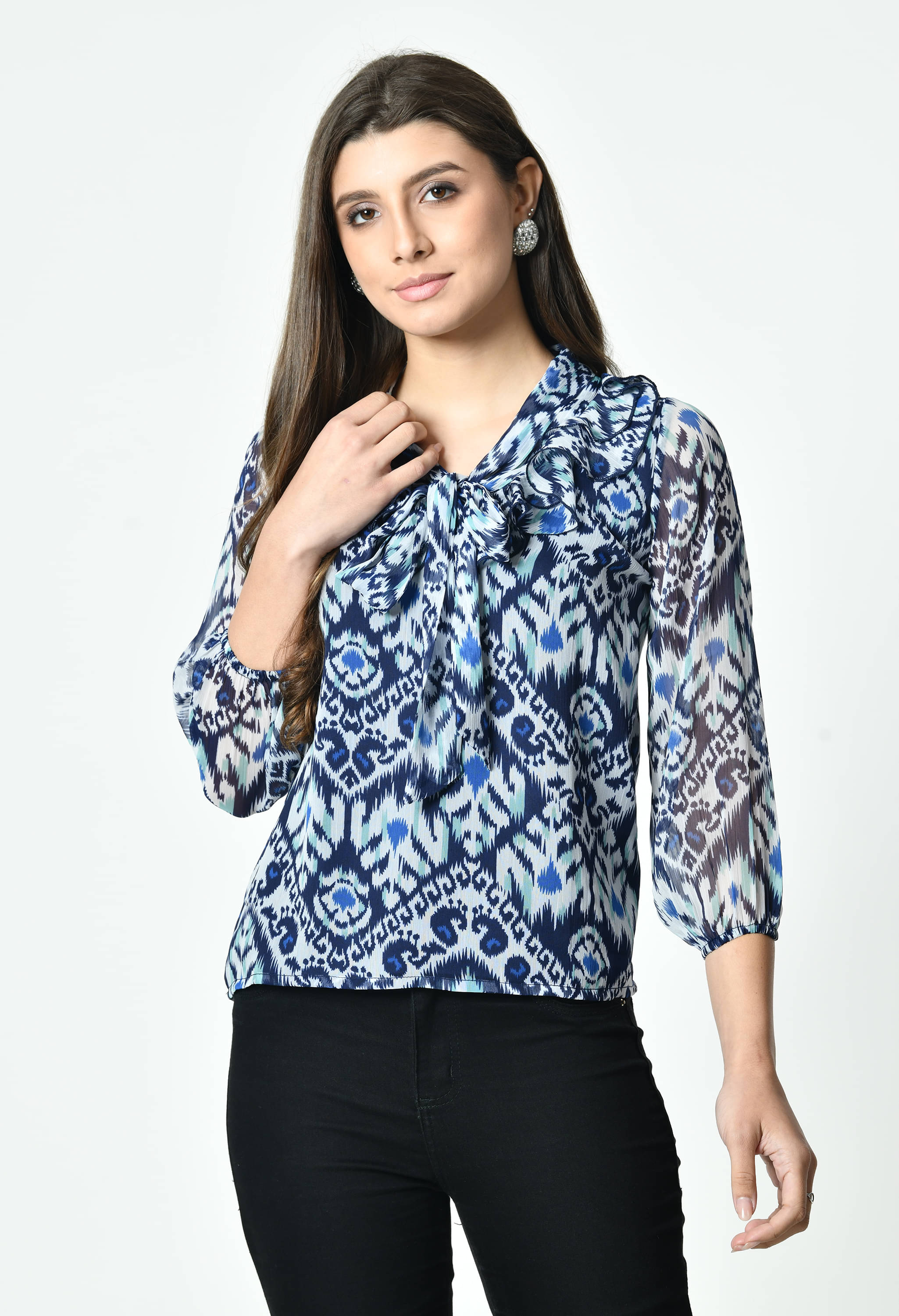 OTIRA Women's Chiffon Regular Top ( Multicolor ) OTIRA Women's Chiffon Regular Top ( Multicolor )