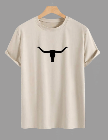 RAGSHI Men Cotton Blend Regular Fit Printed T-Shirt ( Beige ) RAGSHI Men Cotton Blend Regular Fit Printed T-Shirt ( Beige )
