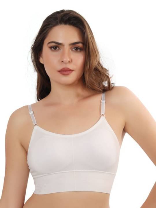 Trulymart Pack of 1 Cotton Blend Lightly Padded Everyday Bra For Women ( White ) Trulymart Pack of 1 Cotton Blend Lightly Padded Everyday Bra For Women ( White )