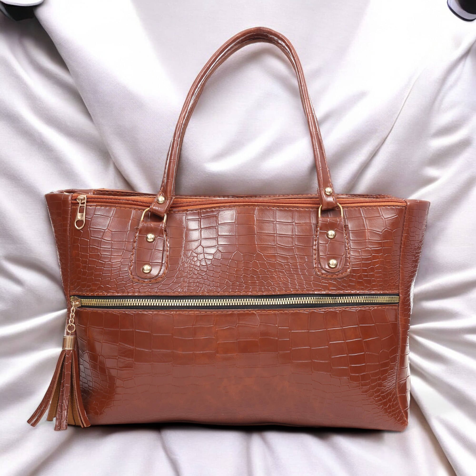     			WOB Tote Bag Fabric Set of 1 ( Tan )