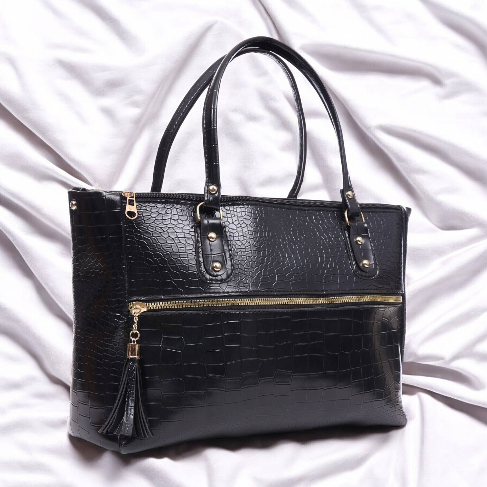     			WOB Tote Bag Fabric Set of 1 ( Black )