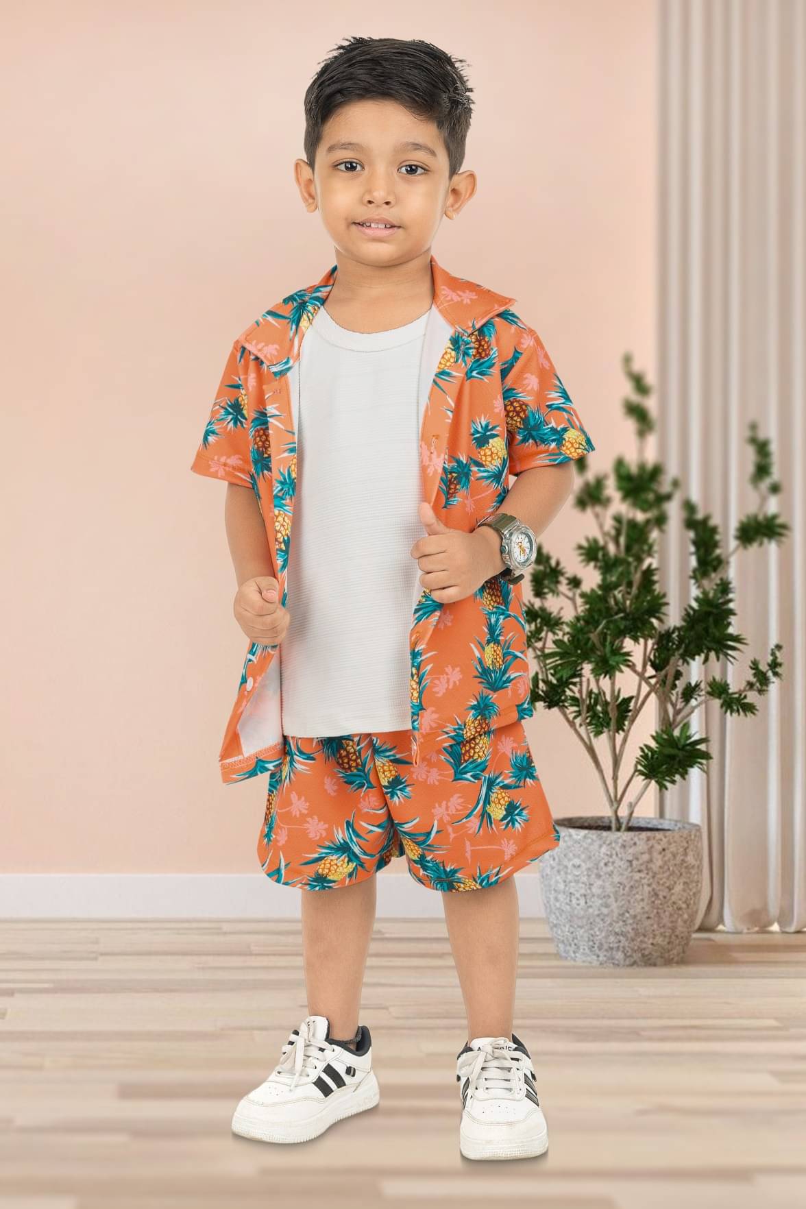     			s muktar garments Pack of 1 Baby Boys Cotton Blend T-Shirt & Shorts Set ( Multicolor )