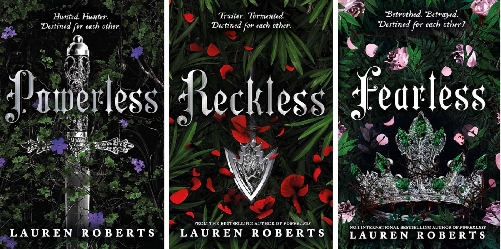     			3 Books Set: Powerless, Reckless and Fearless By Lauren Roberts