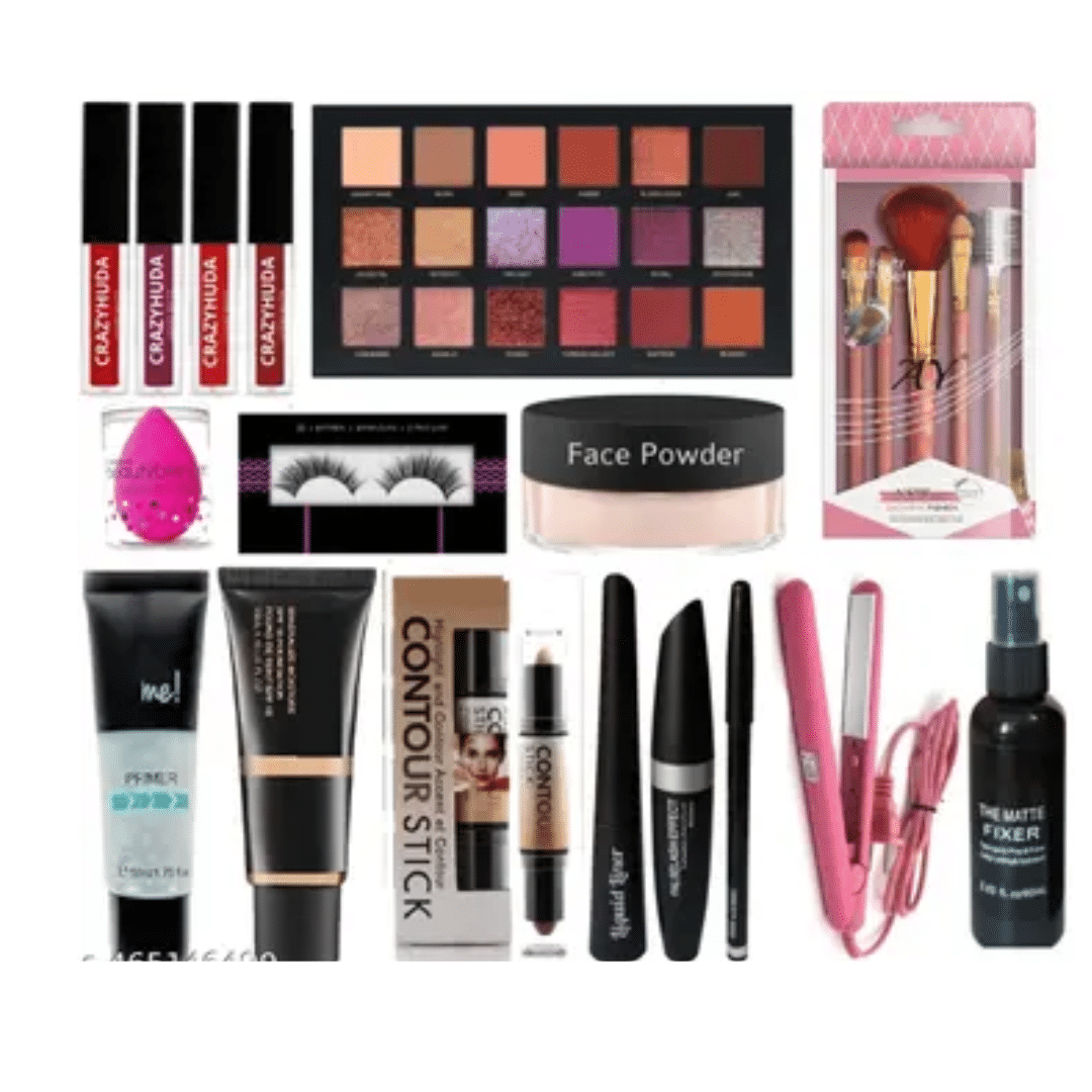     			69 Farbtone Makeup Kit ( rose eyeshadow, powder, brush, fixer and as a shown in image. )