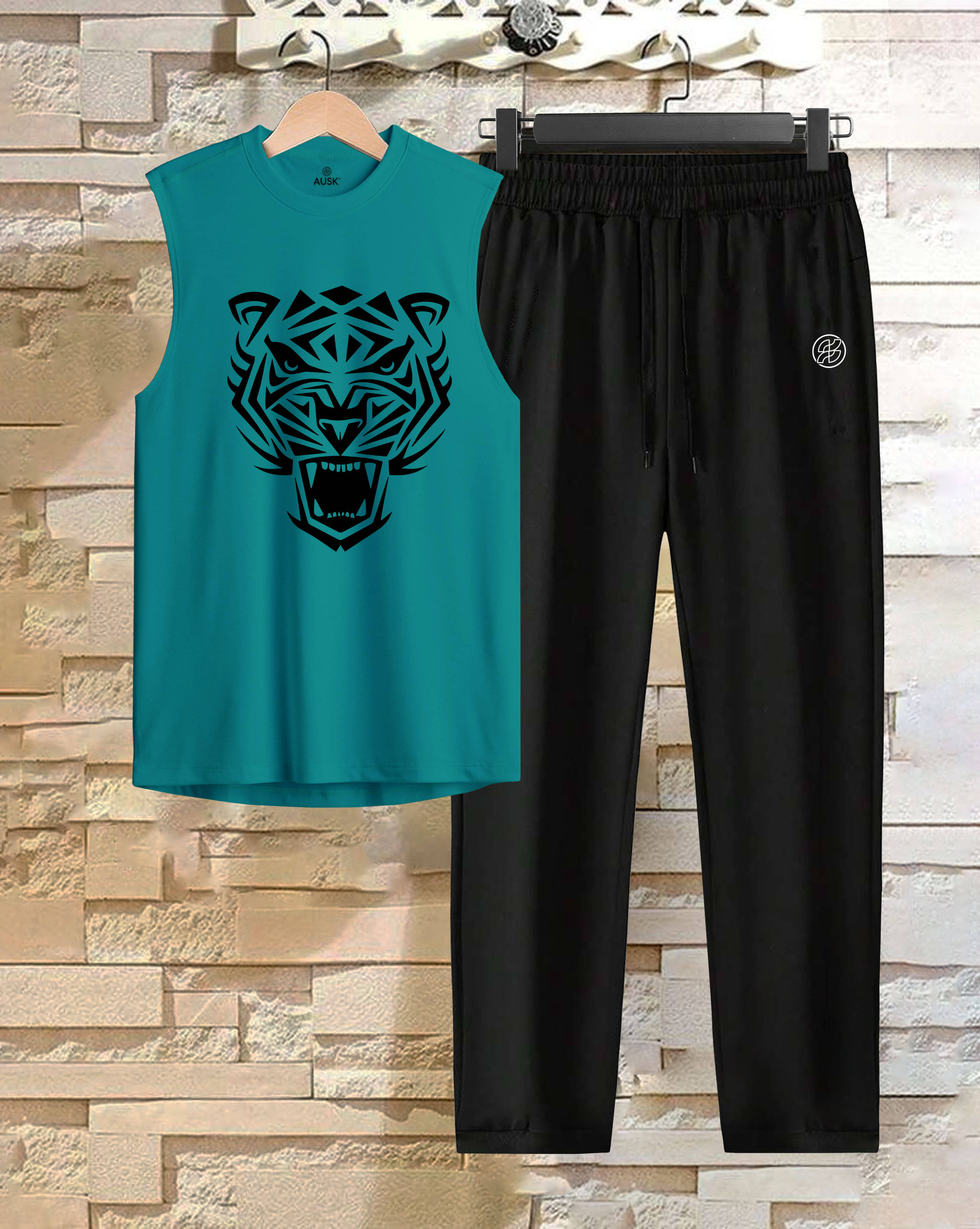 AOOSH Teal Cotton Blend Relaxed Fit Men's Tracksuit ( Pack of 1 ) AOOSH Teal Cotton Blend Relaxed Fit Men's Tracksuit ( Pack of 1 )
