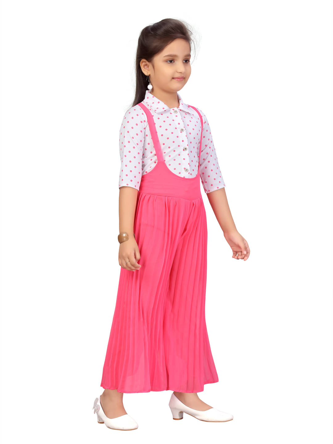     			Aarika Girls Georgette Jumpsuit ( Pack of 1 , White )
