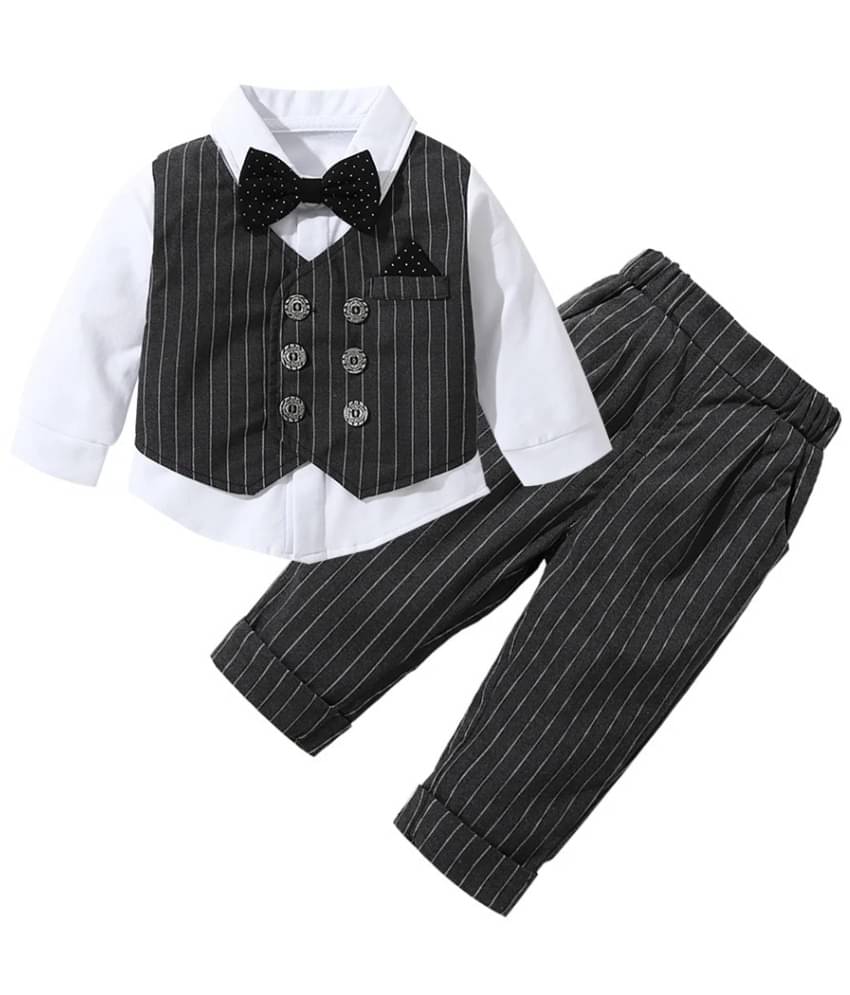    			Belliza Pack of 1 Boys Cotton Blend Shirt & Pants Set ( Black )