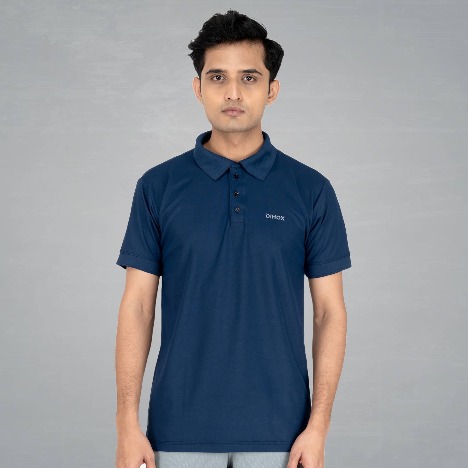 DIHOX Navy Blue Polyester Regular Fit Men's Sports Polo T-Shirt ( Pack of 1 ) DIHOX Navy Blue Polyester Regular Fit Men's Sports Polo T-Shirt ( Pack of 1 )