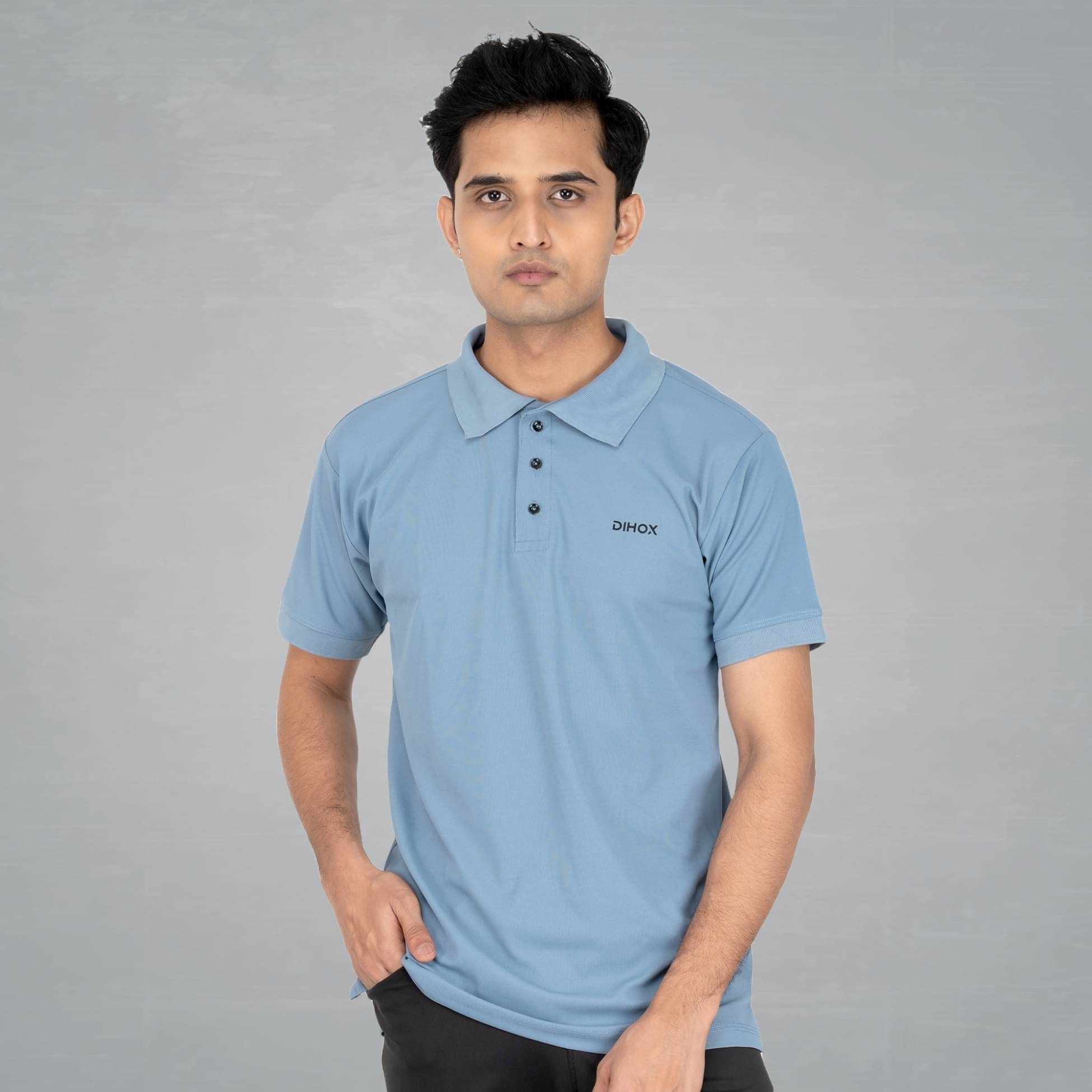 DIHOX Sky Blue Polyester Regular Fit Men's Sports Polo T-Shirt ( Pack of 1 ) DIHOX Sky Blue Polyester Regular Fit Men's Sports Polo T-Shirt ( Pack of 1 )