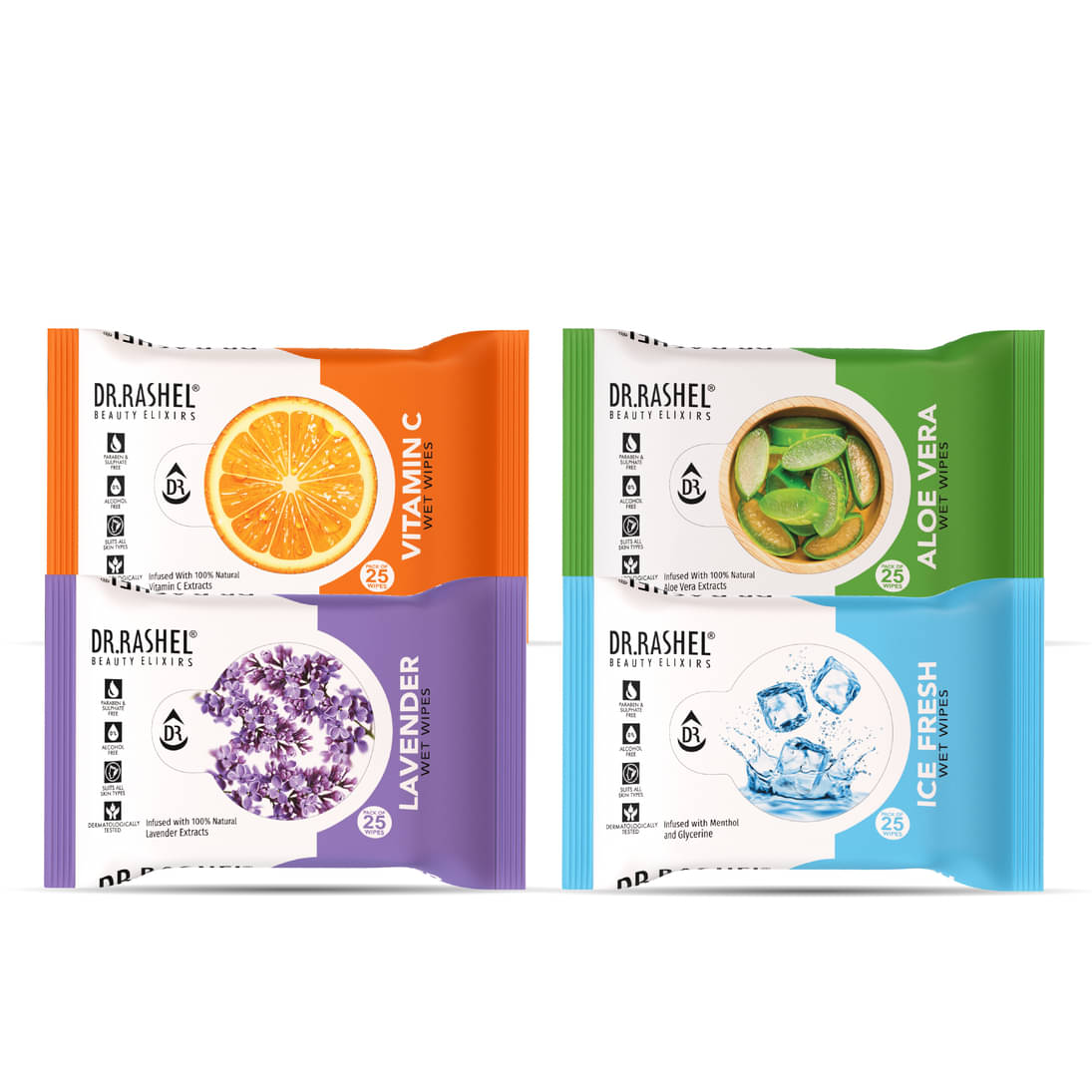 DR.RASHEL Face Wipes Wet Wipes ( 100 Pcs ) Pack of 4 DR.RASHEL Face Wipes Wet Wipes ( 100 Pcs ) Pack of 4