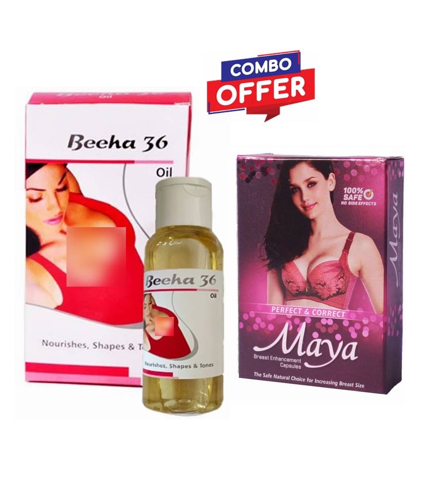     			Dr Chopra Maya Capsule & Beeha 36 oil for Breast Enl@rgement & shapes combo 30cap , 50ml