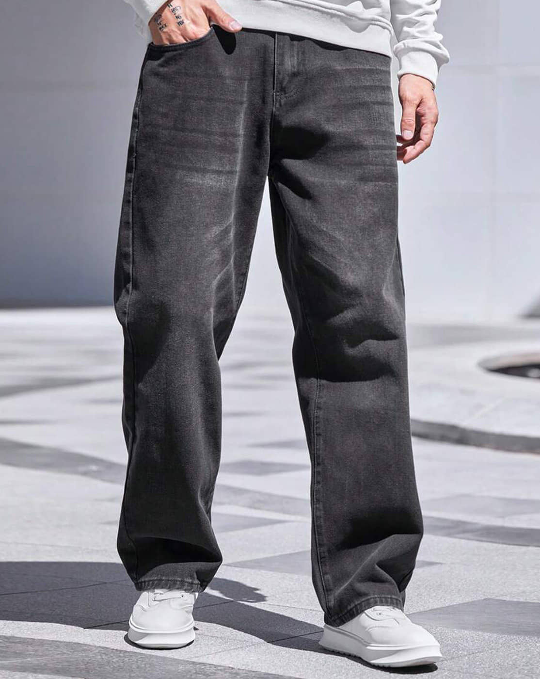 Eyebogler Basic Men's Jeans - Grey ( Pack of 1 ) - Jeans | Buy online on ZillyBuy