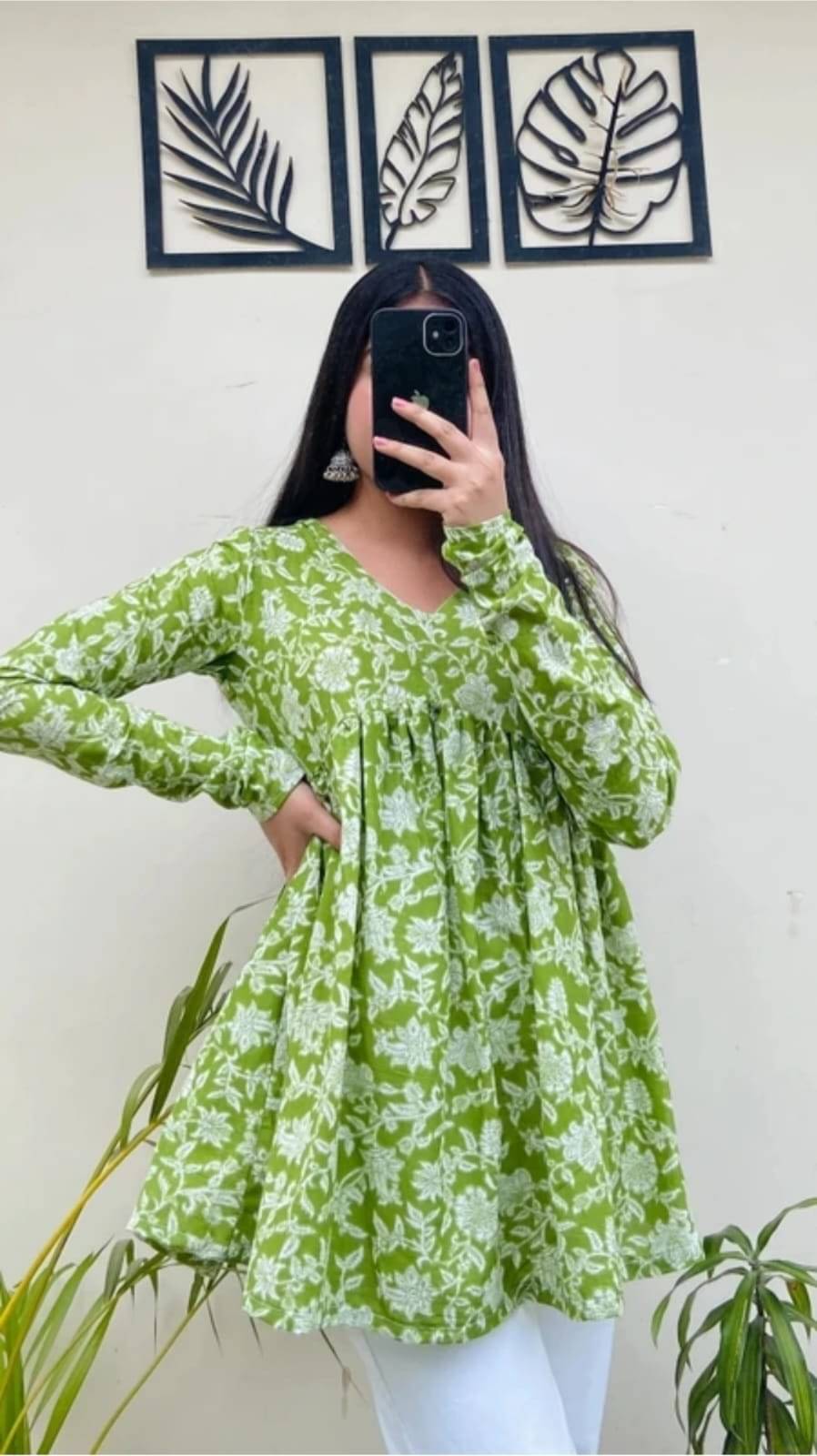 GURU TEXTILE Women Rayon Printed A-line Kurti ( Green ) GURU TEXTILE Women Rayon Printed A-line Kurti ( Green )