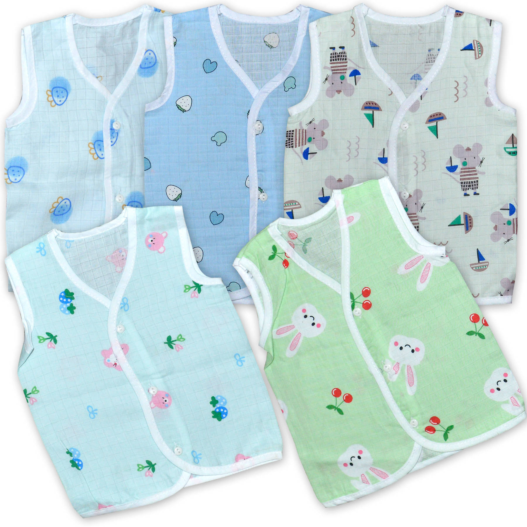     			HONOR YOUR HOME Pack of 5 Unisex for Baby Cotton T-Shirt ( Multicolor )