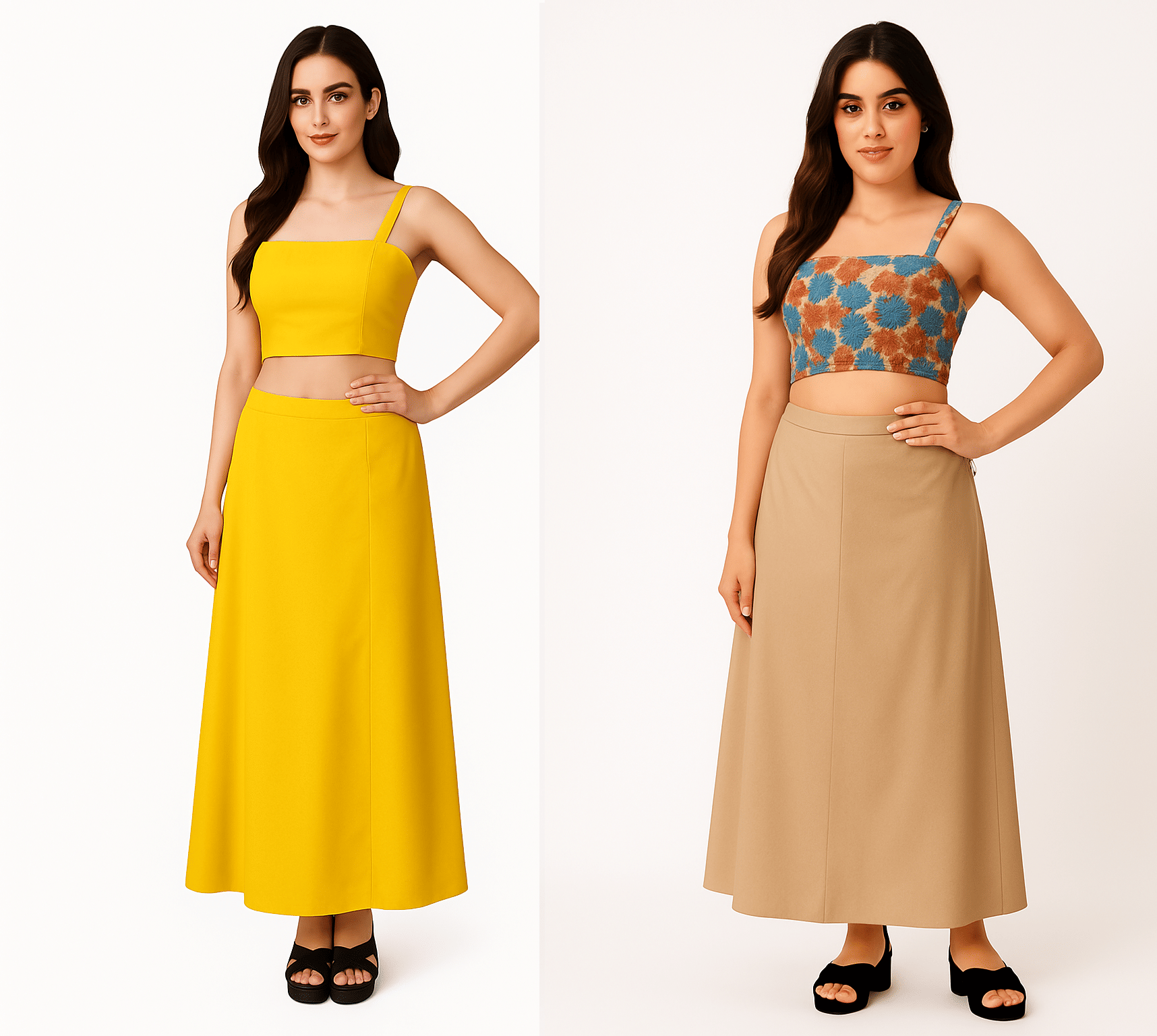     			JTG enterprises Multicoloured Cotton Petticoat - Pack of 2