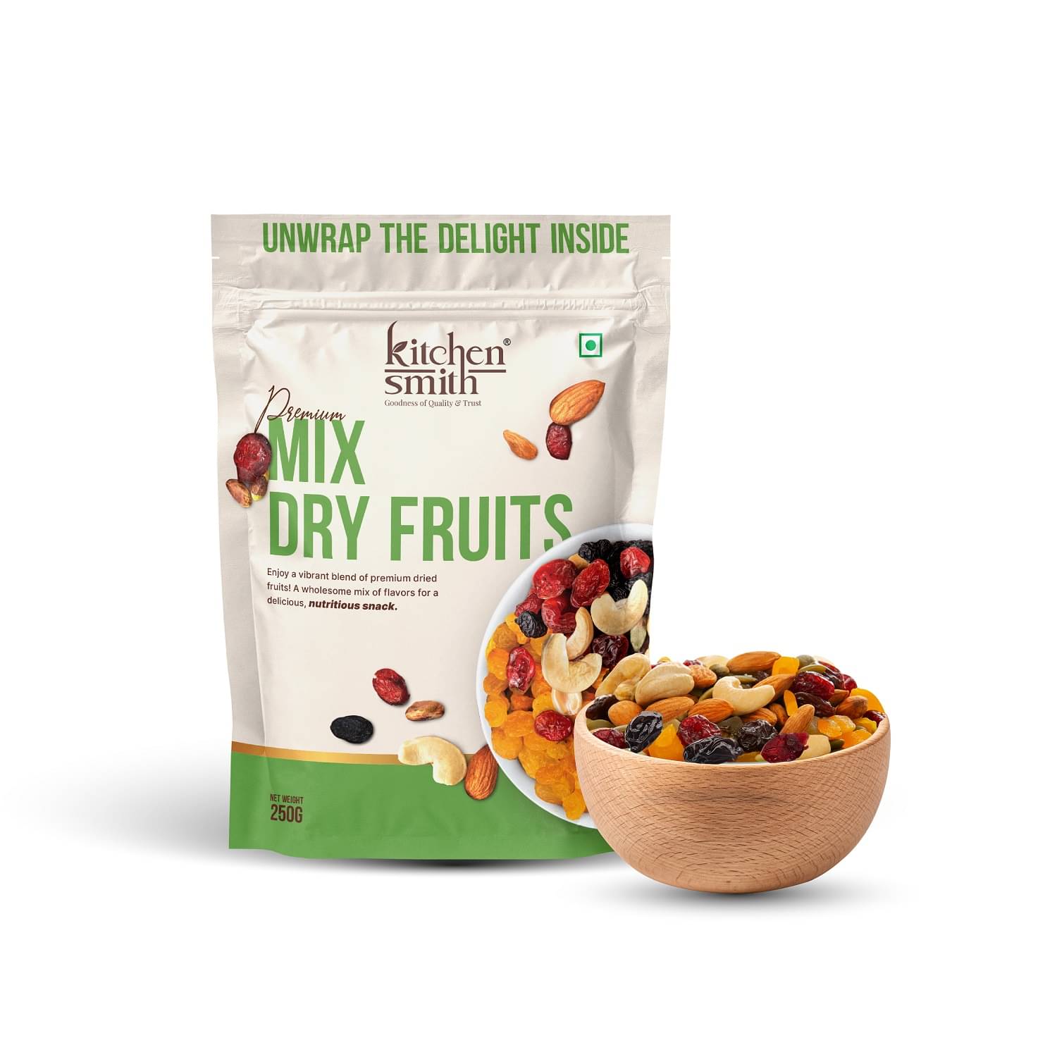 KITCHENSMITH Mix Dried Fruits Fasting Friendly Healthy Snack High Protein & Fiber 250gm (Pack of 1) KITCHENSMITH Mix Dried Fruits Fasting Friendly Healthy Snack High Protein & Fiber 250gm (Pack of 1)